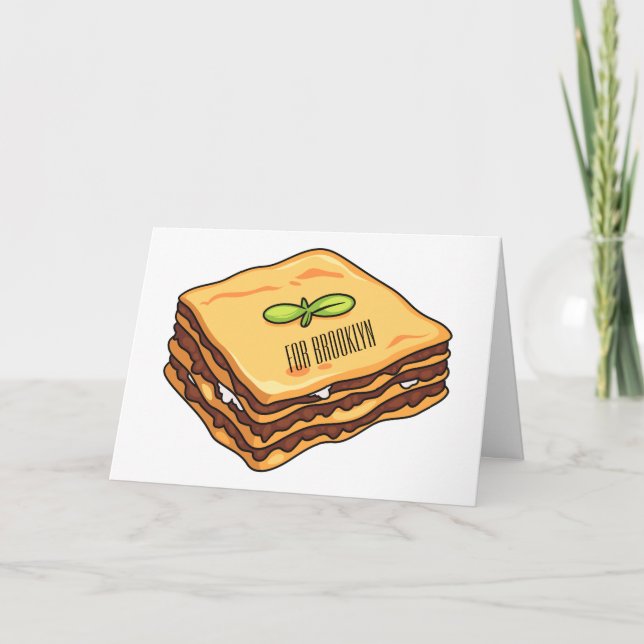 Carte Illustration de Lasagna (Devant)