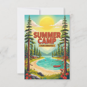 Carte Illustration de l'aventure d'un camp d'été