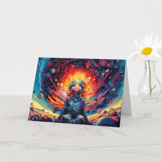 Carte Illustration de l'espace et au-delà (Petite plante)