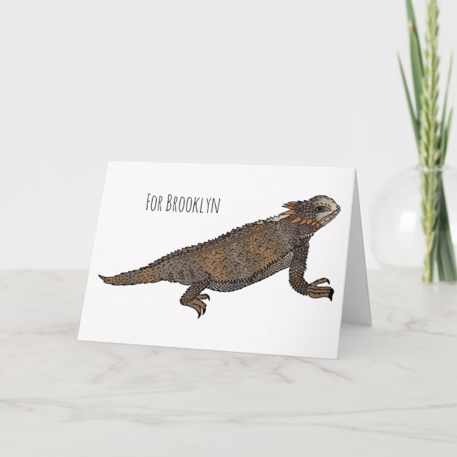 Carte Illustration de lézard à cornes de Regal (Devant)