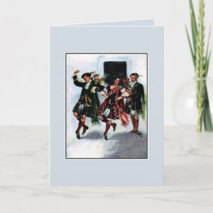 Carte Illustration de livre écossaise de danse de kilt
