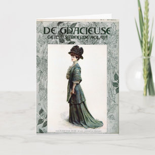 Carte Illustration de mode vintage glamour