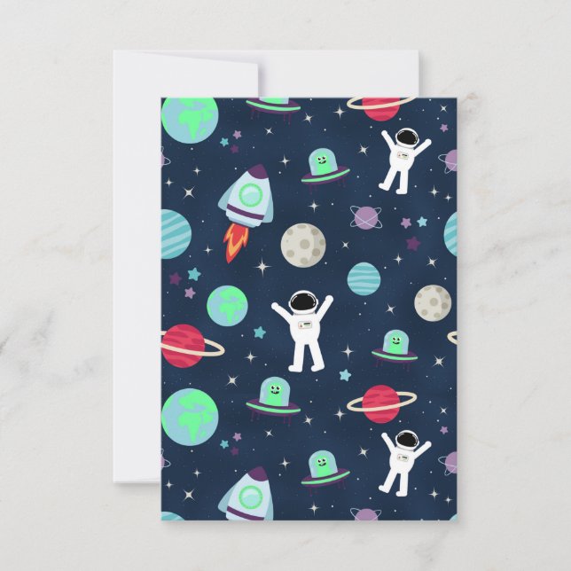 Carte Illustration de motif spatial (Devant)