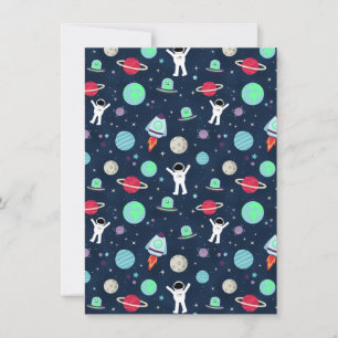 Carte illustration de motif spatial