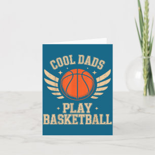Carte Illustration de papas cool qui jouent au basket-ba
