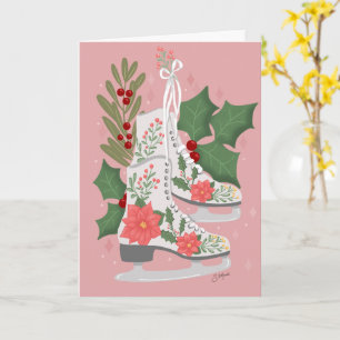 Carte Illustration de patins à glace à l'ancienne