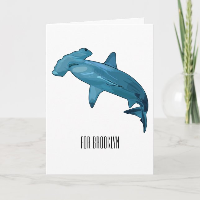 Carte Illustration de requin marteau (Devant)