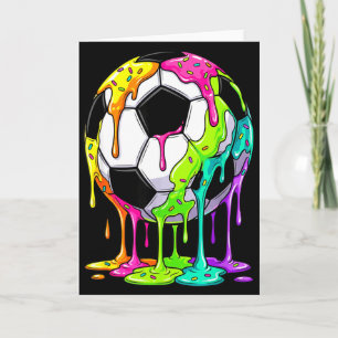 Carte Illustration de sport d'art de football qui coule 