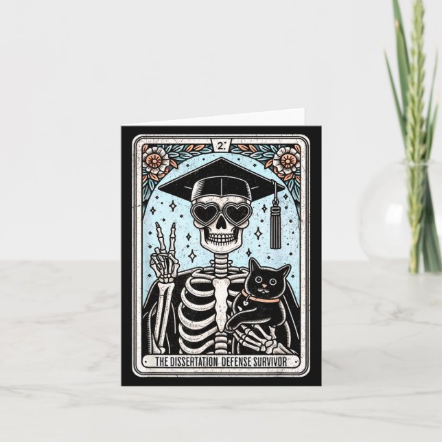 Carte Illustration de tarot de thèse de doctorat (Devant)