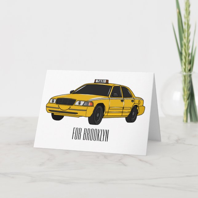 Carte Illustration de taxi (Devant)