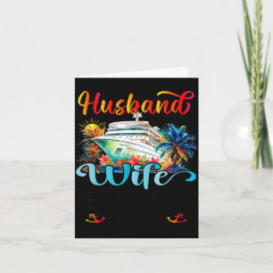 Carte Illustration de vacances en croisière pour couple 