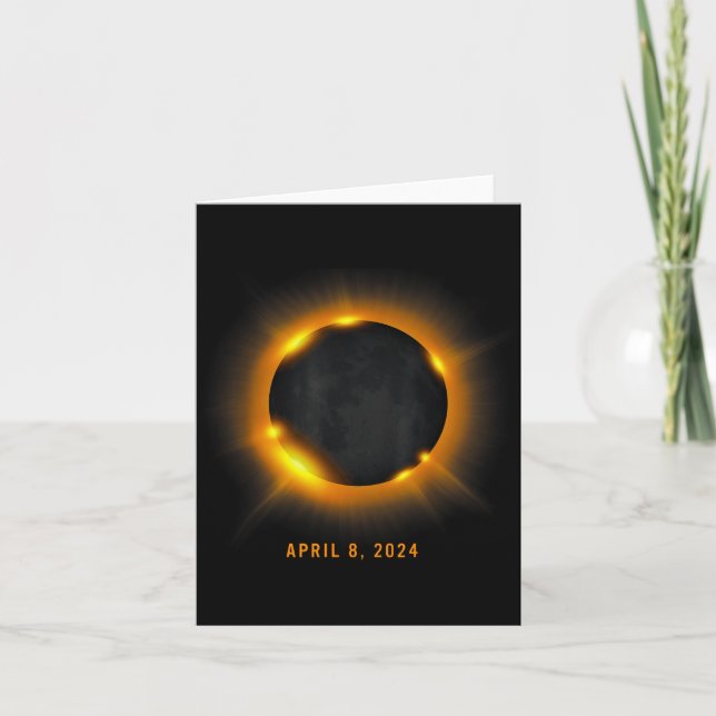 Carte Illustration d'éclipse solaire (Devant)