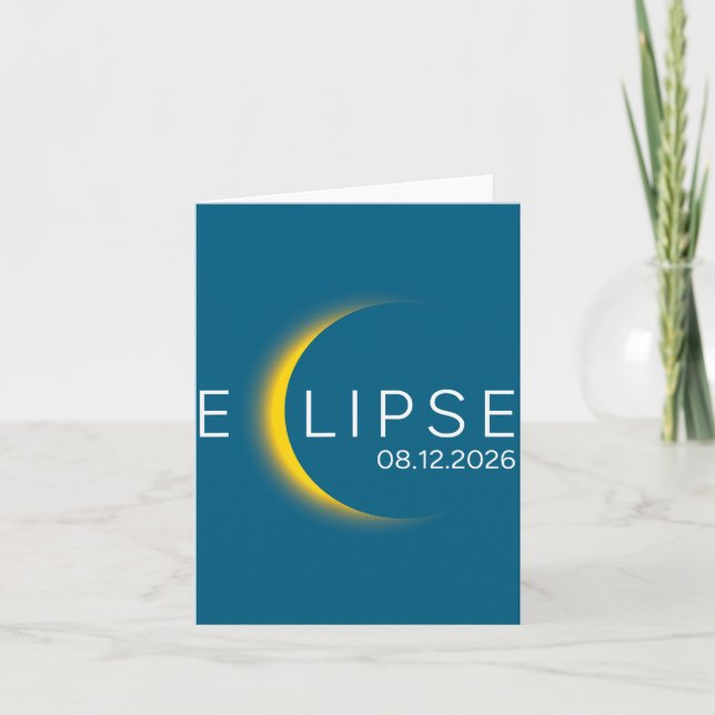 Carte Illustration d'éclipse solaire Éclipse solaire tot (Devant)