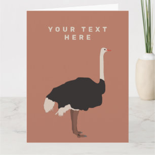 Carte Illustration d'Ostrich Bird