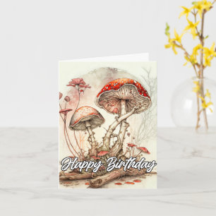 Carte Illustration du champignon Abstrait vintage
