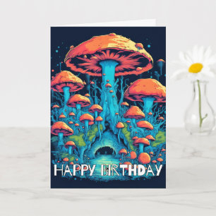 Carte Illustration du champignon forestier