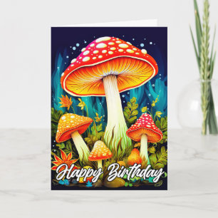 Carte Illustration du champignon forestier