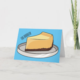 Carte Illustration du dessin animé Cheesecake