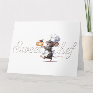 Carte Illustration du logo de la souris "Sweet Chef"