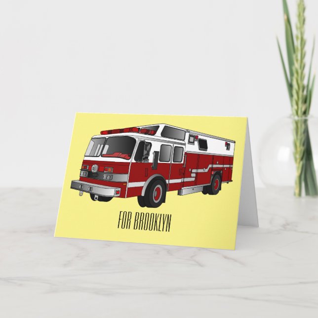 Carte Illustration du moteur à incendie (Devant)