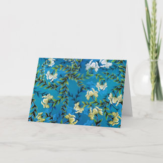 Carte Illustration du motif Floral bleu vintage