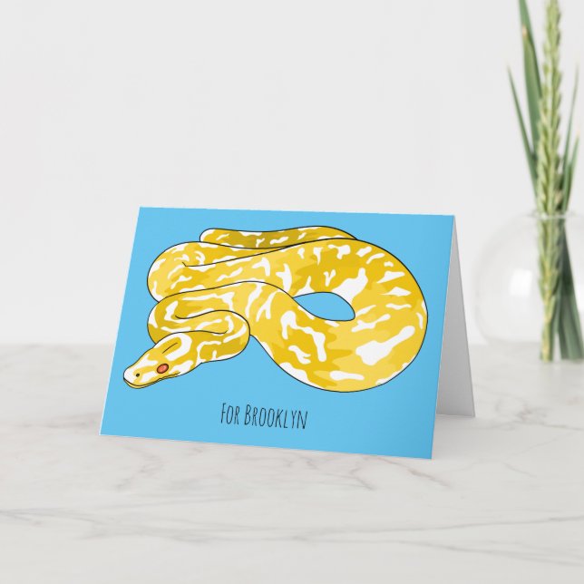 Carte Illustration du serpent python birman (Devant)