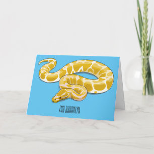 Carte Illustration du serpent python birman