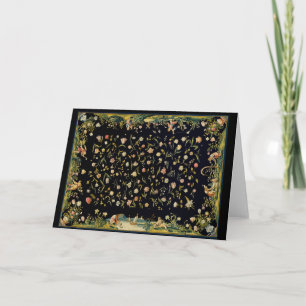 Carte Illustration du tapis de table floral antique