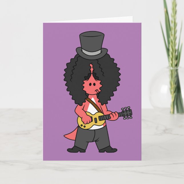 Carte Illustration D'Un Allosaurus Habillé En Étoile Roc (Devant)