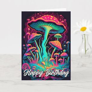 Carte Illustration d'un champignon de la forêt vibrante