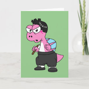 Carte Illustration D'Un Spinosaurus Bruce Lee.