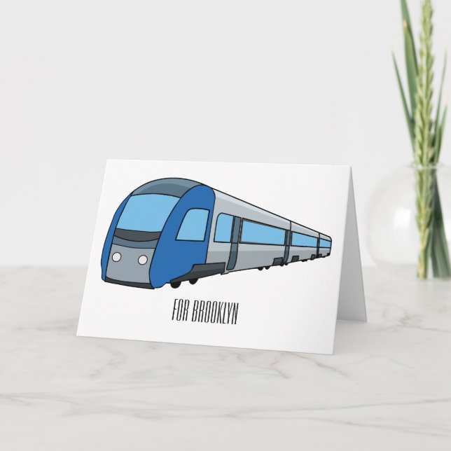 Carte Illustration d'un train électrique (Devant)