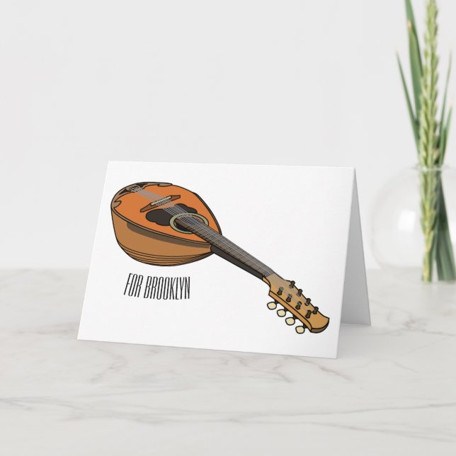 Carte Illustration en mandoline (Devant)