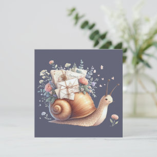 Carte Illustration florale pastel de courriel mignon esc