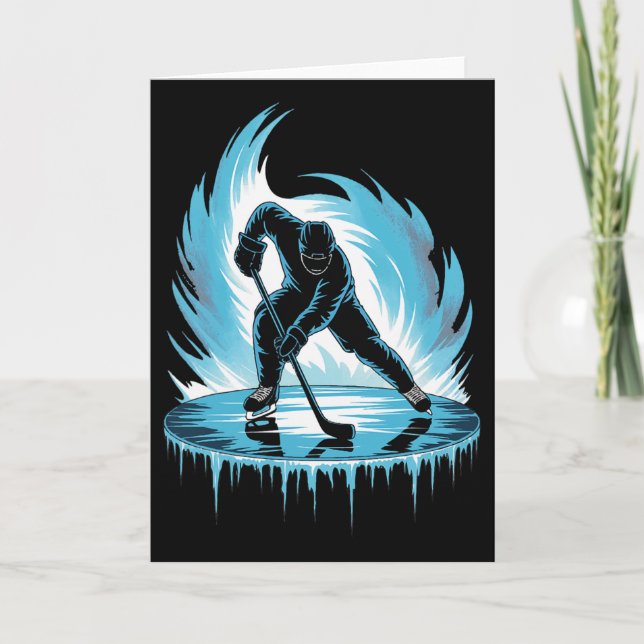 Carte Illustration graphique de hockey sur glace  (Devant)