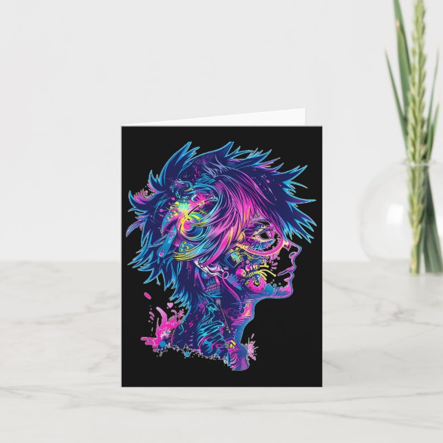 Carte Illustration graphique de manga animé Anime  (Devant)