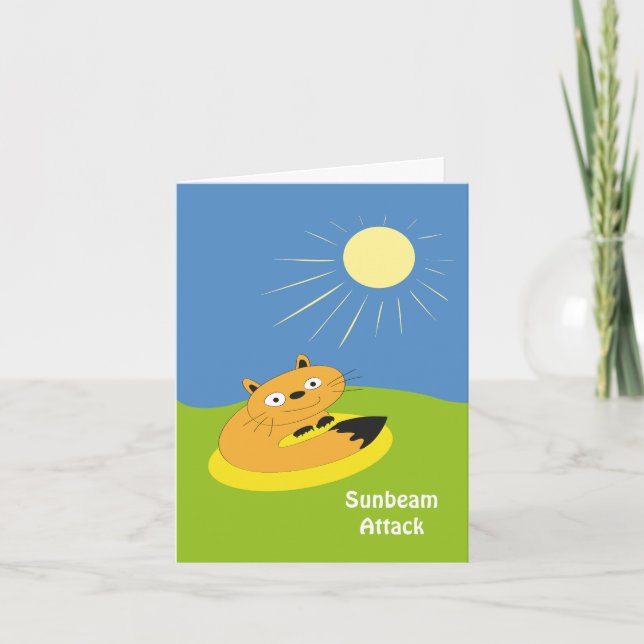 Carte Illustration humoristique de chat introverti confo (Devant)