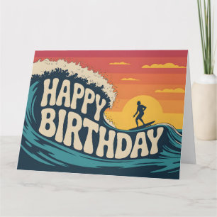 Carte Illustration « Joyeux Anniversaire » sur le thème 