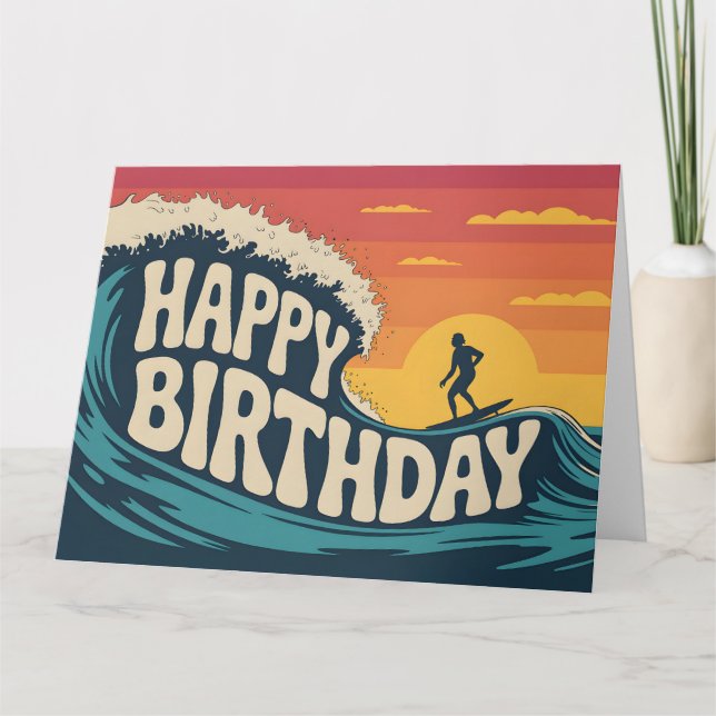 Carte Illustration « Joyeux Anniversaire » sur le thème  (Devant)
