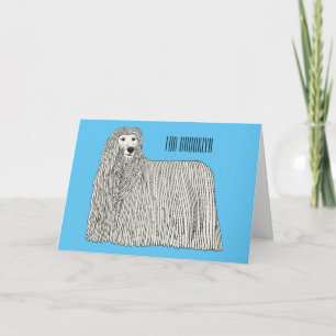 Carte Illustration Komondor pour chien