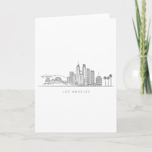 Carte Illustration minimaliste de la skyline de Los Ange