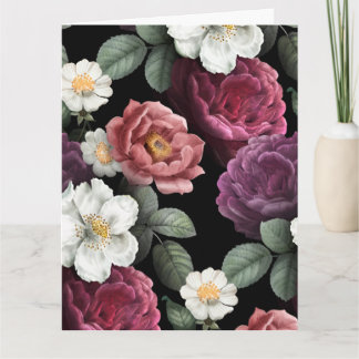 Carte Illustration Rose vintage