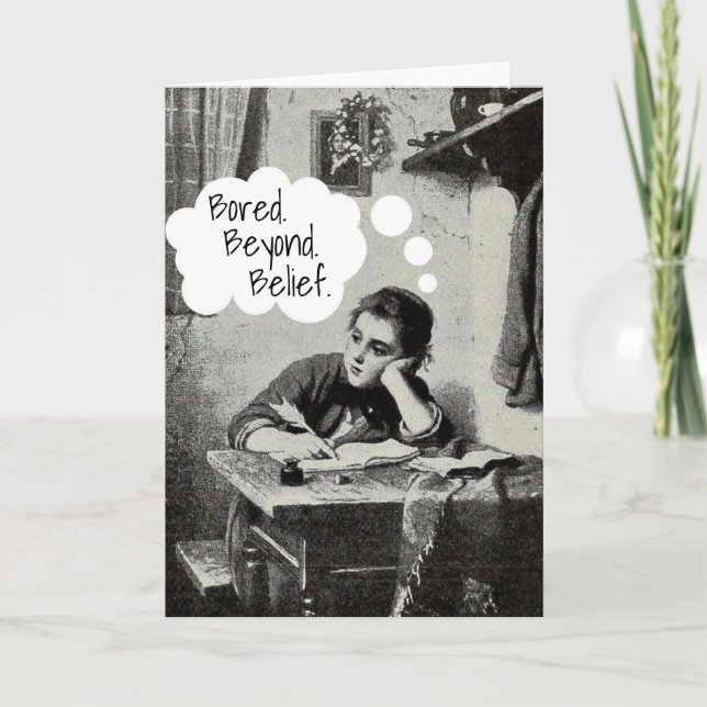 Carte Illustration Vintage drôle Je Vous Manque (Devant)