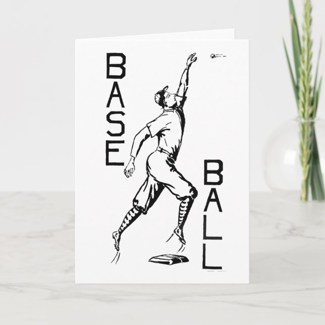 Carte Illustration Vintage du baseball 1910 (Devant)