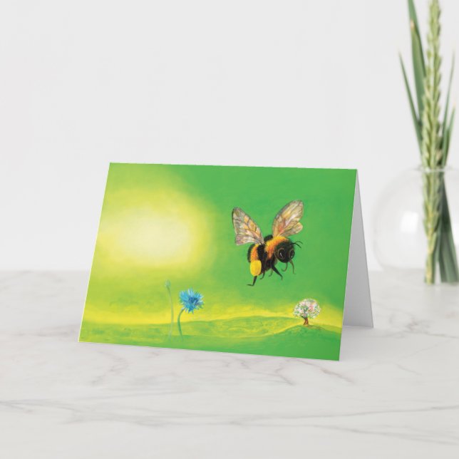 Carte Illustration volante Bumblebee (Devant)