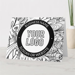 Carte Illustrations de ligne moderne et votre logo avec
