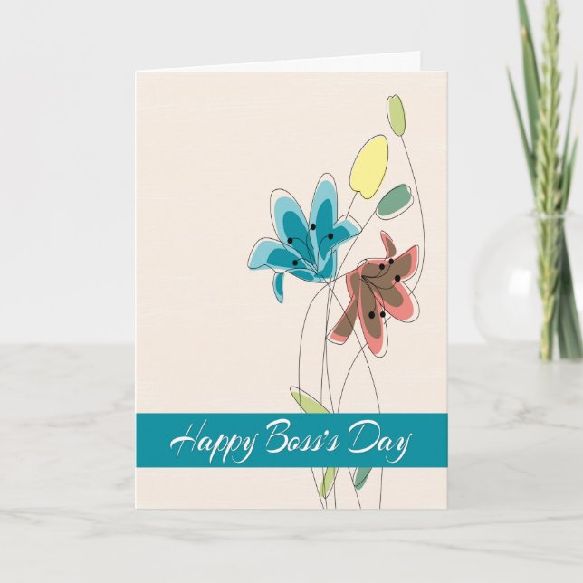 Carte Illustrations florales éloquentes pour le Joyeux J (Devant)