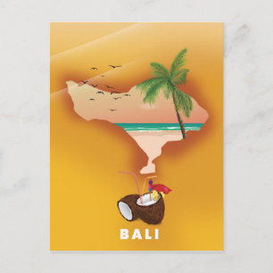 Carte illustrée de Bali
