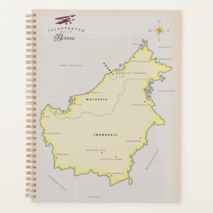 Carte illustrée de Borneo