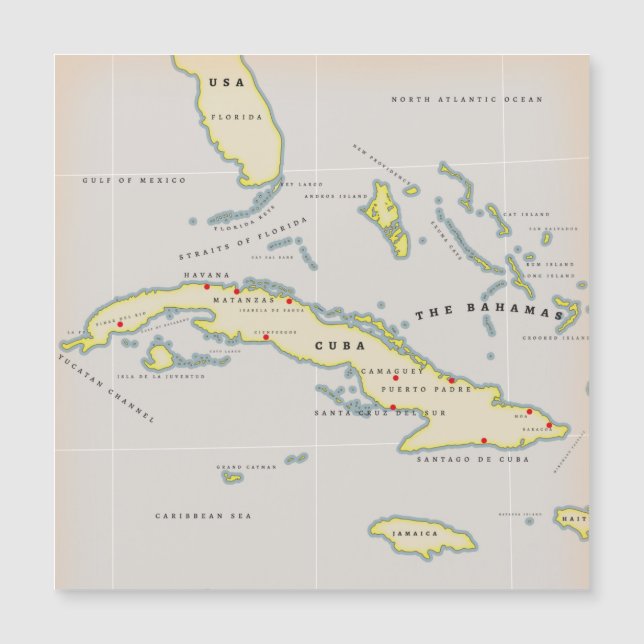 Carte illustrée de Cuba (Devant)